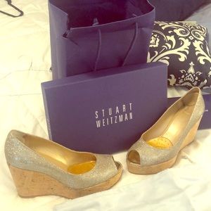 Stuart weitzman corkscrew wedges.